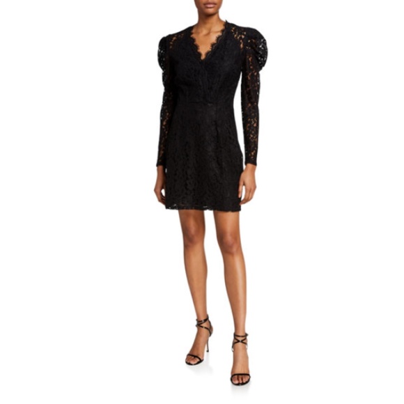 NWT WAYF Spencer Puff Shoulder Lace Dress Small - Picture 1 of 10